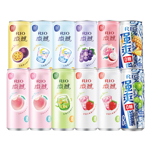 Ruio (RIO) foreign wine cocktail pre-mixed wine 3 degrees Fruit wine 330ml * 10 cans + zero sugar strong refreshment * 2 cans