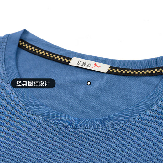 Rote Libelle [7-Level] -Kurzärmel-Eisseide-T-Shirt-T-Shirt-Taschenstil 60-jähriger Daddy Top Sommer 691 Lake Blue M _ Geeignet für 70-120 Jin [Jin ist 0,5 kg]