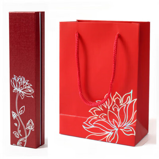 Mid-Autumn Begonia sterling silver hairpin, ancient style hairpin, Hanfu headdress, girl's birthday, Valentine's Day gift for girlfriend and wife, pure silver 990 Begonia spring color hairpin + certificate + gift box blue 1 piece set