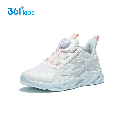 361 Children's Shoes Children's Running Shoes Four Seasons Boys and Girls 3-14 Years Old Boost Technology Knob Running Shoes White 37