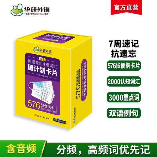 Huayan-Fremdsprachenprüfungsvorbereitung 2026, Vokabelwochenplankarte für Spezialist 4, Englisch als Hauptfach, TEM4, Spezialist 4, Spezialist 4, echte Fragen, Hören, Lesen, komplette Grammatik-Kompositions-Schreibreihe