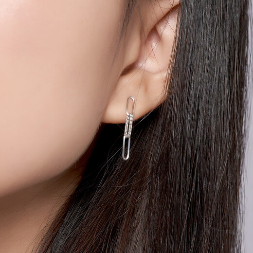 Chao Acer Love Platinum Earrings Women's Earrings for Girlfriend's Birthday Gift Priced at 60 Yuan C Single Model Includes Ear Plugs 0.8g