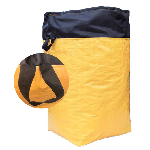 He Jiagong express transfer student double-handle moving and packing artifact logistics woven wear-resistant thickened waterproof thickened environmental protection bag double large handle drawstring yellow 250L three-dimensional 1005050cm