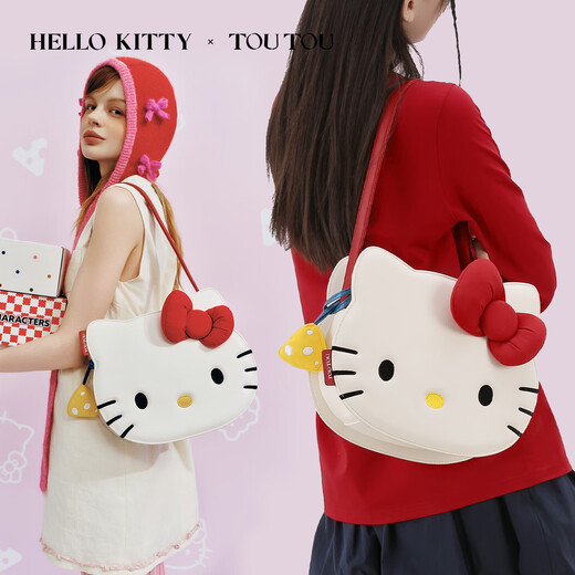ToutouHelloKitty Hello Kitty large-capacity one-shoulder armpit Hello keiti Christmas birthday gift tote bag