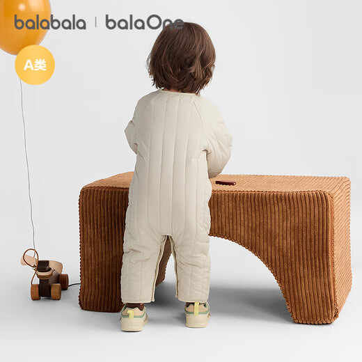 巴拉巴拉balaOne婴儿连体衣宝宝棉服爬服哈衣2025简约时尚萌208325120201