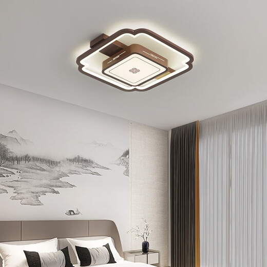 Leshi (NVC) 2025 Neues modernes neues chinesisches Wohnzimmer Deckenleuchten Einfaches Esszimmer Schlafzimmer Studium Tea Room Lampe Gesamthaus zwei Schlafzimmer Ein 1W 6187-Runden 50 cm-Three Farblicht Licht