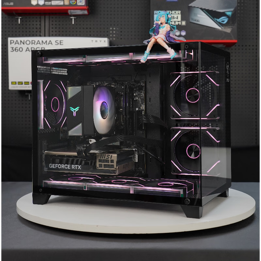 MSI Family 9950X/5070/5080/5090D game console computer desktop assembly computer host DIY complete machine sea view room chassis configuration one 9950X/16G/1T