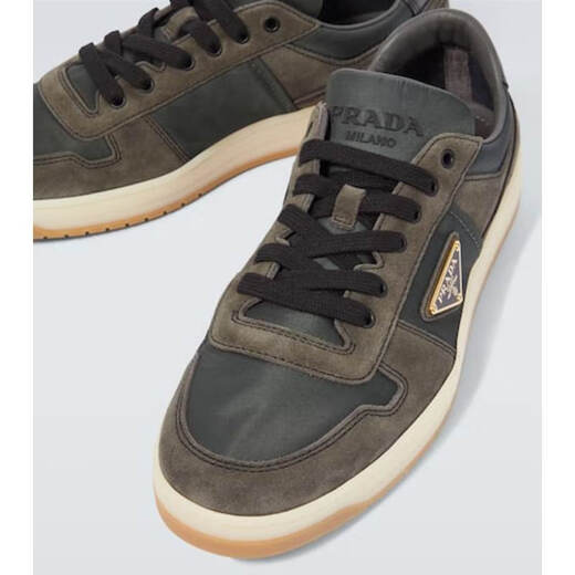 PRADA Luxury Men's RE NYLON suede sneakers brown 20 | 6 UK