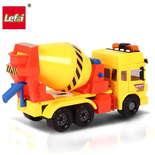 LEFEI Kinderspielzeugautomodell Inertial Engineering Car Toy Sound und leichter Dali -Zement -Mixer -Lkw 9882 9889 Musikpolizei ein Shopping Supermarkt