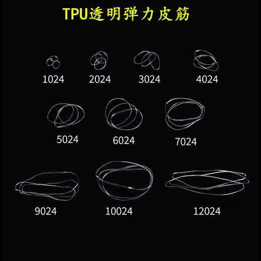 XMSJTPU透明橡皮筋抗老化耐高温不易断弹力扎线捆绑胶圈扎带 15054对折150m宽5m约275条