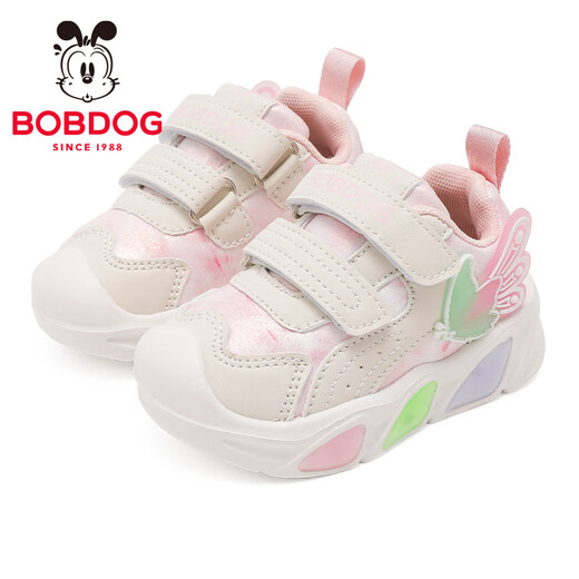 Babudou Children's Shoes Girls Soft Soled Lightweight Baby Shoes Autumn Versatile Children's Toddler Shoes 101353063m/Light Pink 24