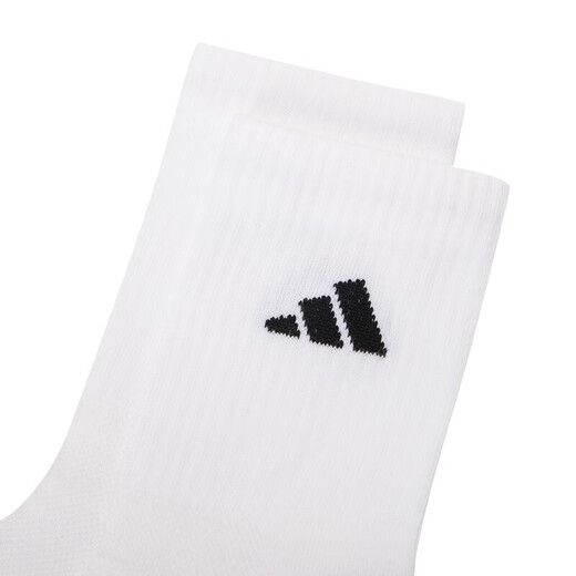 阿迪达斯 （adidas） 袜子男女袜夏季新款三双装低帮透气篮球运动训练休闲袜 JC9272/黑白灰/中筒/三双装 [S]建议鞋码:35-38/22-24cm