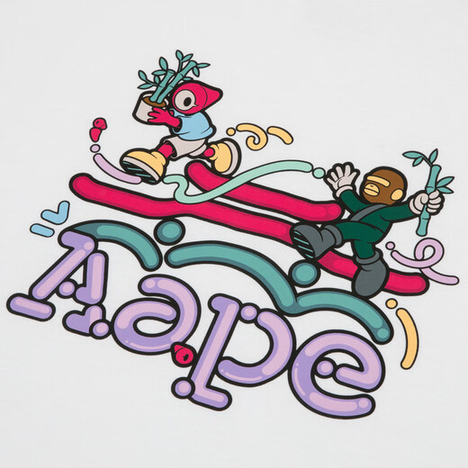 
AAPE joint Ksaner men's clothing spring and summer Chengdu city series short-sleeved T-shirt 9734XXO WHX/white XXL single size