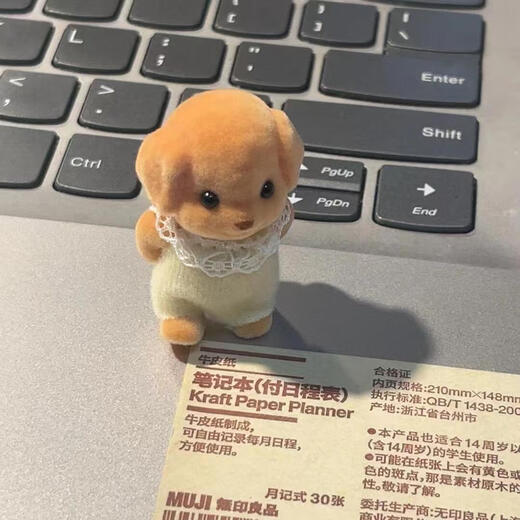 Internet celebrity's same style Senbelle Little Nose Ga Poodle Doll, high-looking doll ornaments as a gift for girls' girlfriends, Poodle with movable limbs, 2 pcs in gift box