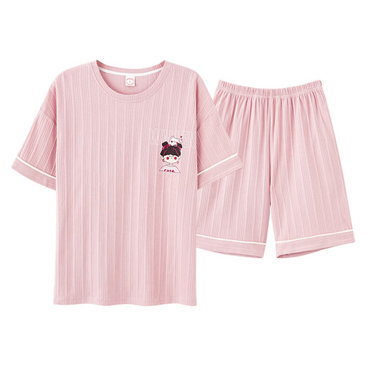 Pang Donglai Pajamas Pajamas Mujeres Algodón puro Estudiante delgado de manga corta Lindo set de dos piezas de dos piezas y otoño se pueden usar en el exterior con ropa casera de gran tamaño. Burgundy SKM6627 M Tamaño (recomendado 75-95 Jin [Jin es igual a 0,5 kg])