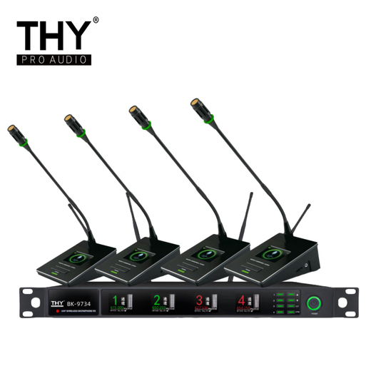 THY PRO AUDIO真分集远距离1拖4话筒/头戴/会议/手持/领夹话筒BK-9734 套 1拖4会议话筒(短咪头）BK-9734