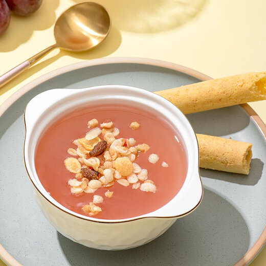 Royal Lotus Powder Soup 738g Nutrición de reemplazo de comida temprana y conveniente comida instantánea especialidad rojo fecha de loto semillas de mediana edad y ancianos alimentos perezosos 738g puro fragante loto polvo 22 paquetes pequeños