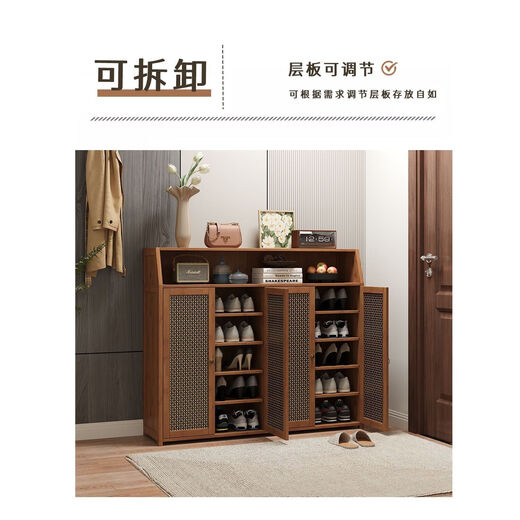 Shoe cabinet doorway household indoor simple shoe rack multi-layer entry storage artifact space-saving dormitory rental room single door multi-functional shoe cabinet (classic style)