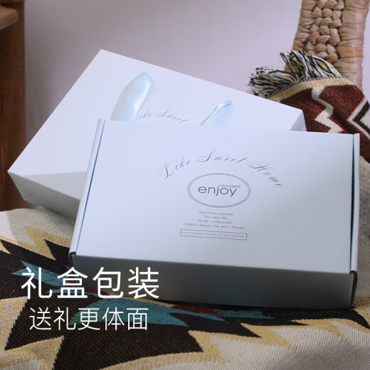 语森忆夏季薄款冰丝缎面睡衣男情侣睡衣男秋薄款冰丝长袖家居服女士夏 6630男MDF 均码 L
