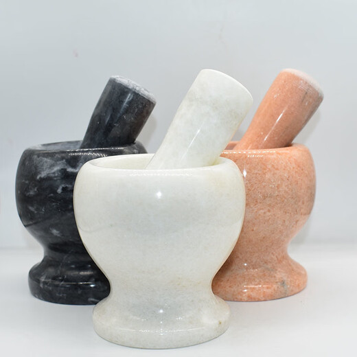 Qinkai natural stone household garlic masher, garlic masher, garlic masher artifact, garlic jar, garlic press, bowl, stone garlic mortar, garlic hammer