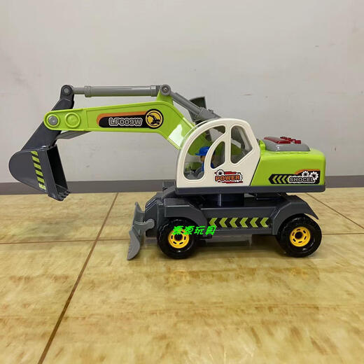 Lefei Inertial Music Engineering Vehicle Series Earth Shovel Excavator Chinese Studies Storytelling Songs Educational Children's Toys Fire Ladder Truck 9885 Supermarket same model