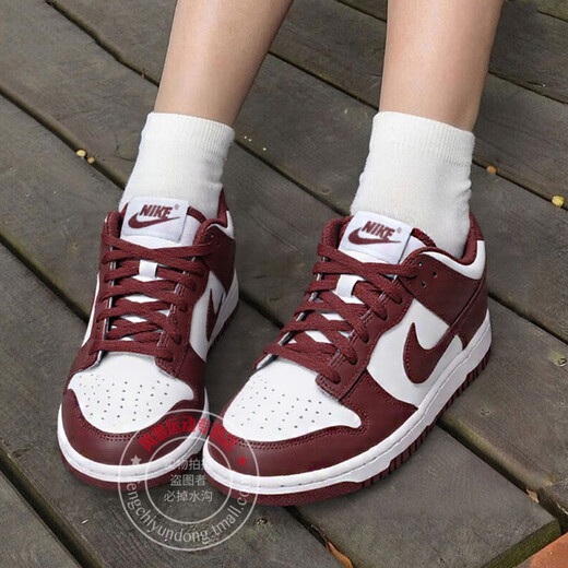 耐克（NIKE）女鞋休闲鞋25新款婚鞋大童运动鞋酒红DUNK板鞋女 DH9765-001~狼灰 36