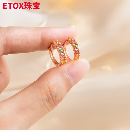 ETOX tourmaline earrings for women, gemstone-like silver earrings, earrings, colorful treasure earrings, crystal earrings, rainbow tourmaline, neon earrings