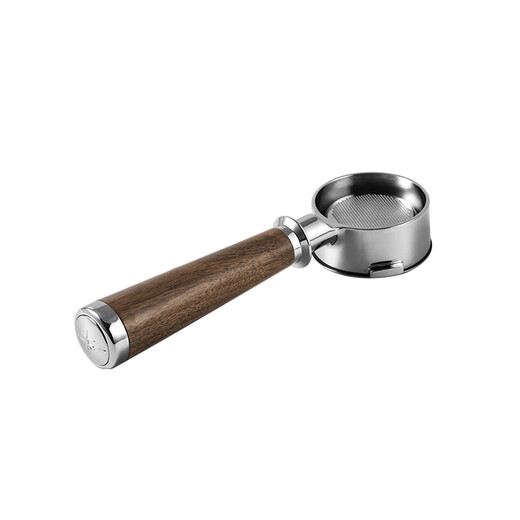 MHW-3BOMBER Bomber Solid Wood Bottomless Handle Bo Fu/E61/La Ma Extraction Modified Coffee Machine Accessories Solid Wood Bottomless Handle-58mm Universal-Three Ears