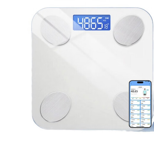 Xiaomi Youpin Mijia APP Huiding body fat scale Weight scale Household electronic scale Small charging body fat scale Home compact weighing scale Human body battery weighing weight Matcha green battery model