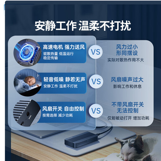 阿卡西斯（acasis）USB4.0硬盘盒NVMe M.2移动硬盘盒40Gbps兼容雷电5/4/3适用苹果Mac mini笔记本SSD固态TBU405ProM1