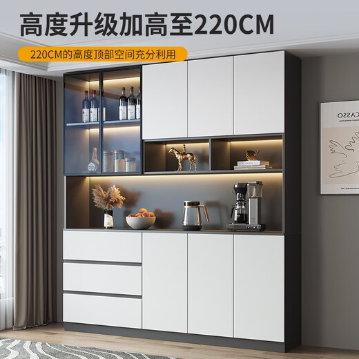 小木窝（XIAOMUWO）餐边柜高柜一体靠墙现代简约轻奢客厅餐厅家用茶水酒柜收纳储物柜 款式15280*40*220顺丰安装 双门