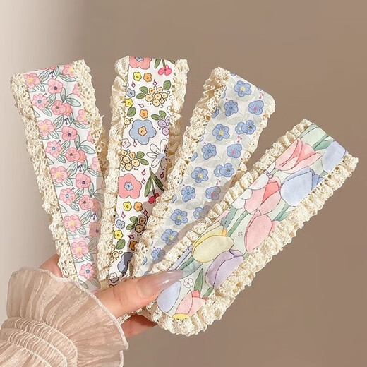 Children's widened Velcro hair sticker hairpin baby does not hurt hair bangs sticker broken hair artifact girls hair hoop gift 15# princess 4 pieces