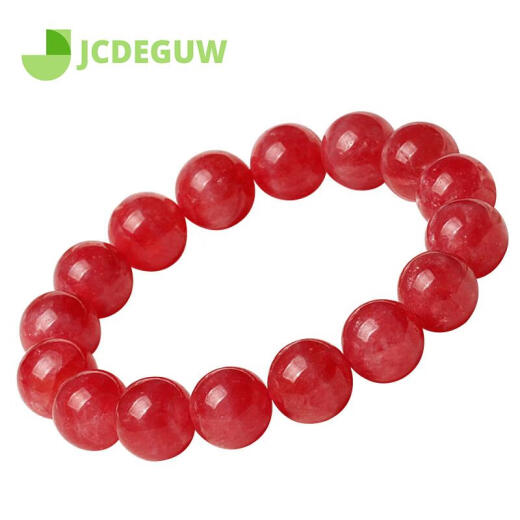 JCDEGUW冰种红色水晶男女情侣时尚饰品礼物520情人节生日礼物 HW1105约11.3毫米直径