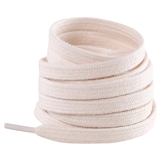 Classic shoelaces suitable for Tiger Onitsuka Tiger men Arthur moral training samba pure cotton flat women's black and white beige 1 pair (beige) retro classic 120cm