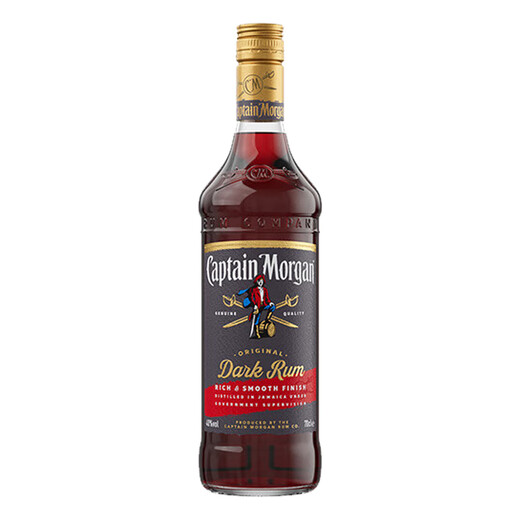 摩根船长（Captain Morgan）Captain Morgan 摩根船长黑牙买加朗姆酒 摩根黑标黑朗姆洋酒 700mL 1瓶