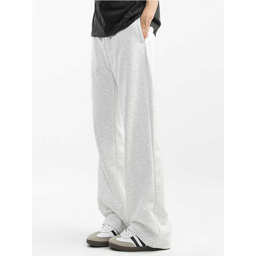 SWAMP AREA American scimitar boot-cut pants for men in autumn and winter trendy wide-leg sports and casual sweatpants KS1109 flower gray 2XL