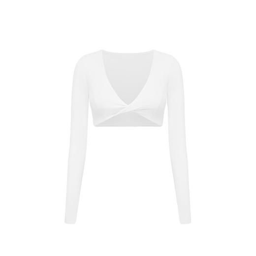 WISKII new outer wear yoga wear fitness wear long-sleeved tight top women's Pilates sports fitness top running training Sunset (top) S