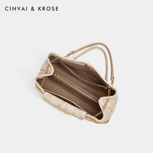 CinvaiKrose小c&k新中式包包女款2025大容量斜挎包流浪包通勤腋下包 杏色Apricot【母亲节礼物实用送