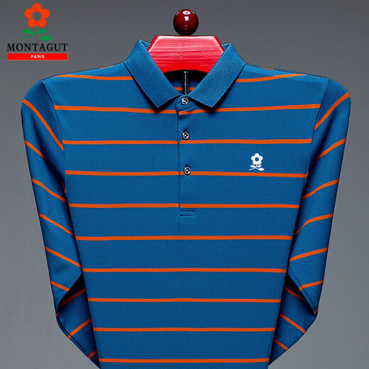 Camiseta de manga larga de manga larga para hombres de alta gama Montagut Camiseta de bolsillo de bolsillo de bolsillo de bolsillo de bolsillo real de bolsillo de bolsillo real de m de algodón