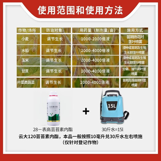 28 Epibrassinolide 0.01% fruit tree and vegetable field growth regulator that promotes growth, resists stress and eliminates pesticide damage 1000g