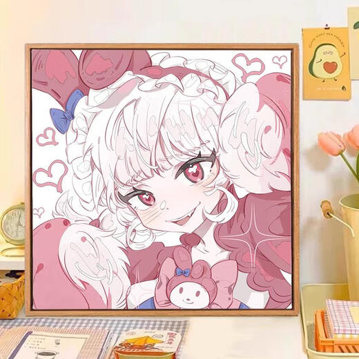 三栖虎第五人格diy数字油画机械师守夜人园丁小女孩渔女手工油彩装饰画 小女孩J1289 40*40cm实木内框