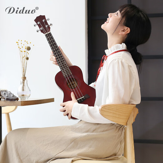 
Diduo Ukulele Small Guitar Beginner Uklili Student Children Adult Women 23-inch Small Musical Instrument Yuke 23-inch Spruce Log (Giveaway) 23-inch