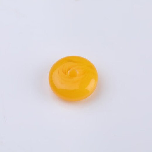 DL 1998 beeswax separator, bead separator, cultural toy bracelet separator, accessories gasket, Rudraksha accessories with abacus, chicken oil yellow, diameter 6mm, thickness 2.2 (10 pieces)