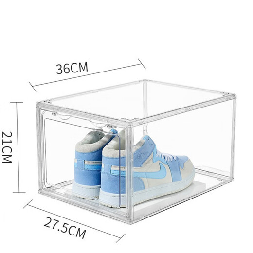 RSRDDY fully transparent magnetic shoe box storage box AJ shoe box highly transparent dust-proof and anti-oxidation shoe and sneaker storage display cabinet 5 pieces Highly transparent magnetic shoe box with height 47 points 5 yards
