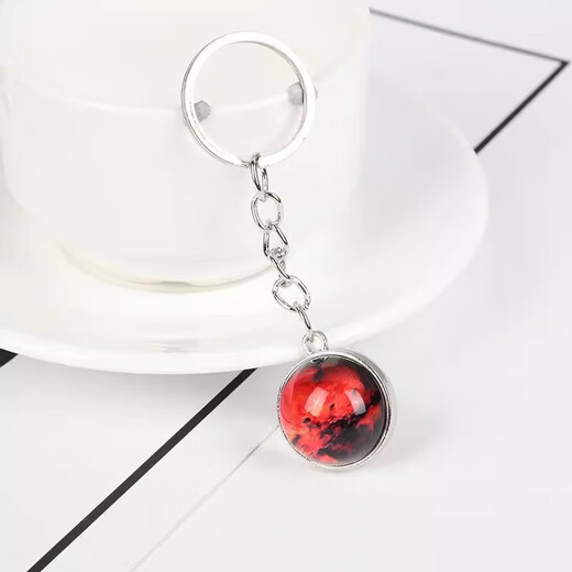 Luminöses Universum doppelseitige Erdgalaxiezubehör Schlüsselkette Planet Schlüsselkette Schultasche Anhänger Globe Hanging Dekoration Planet Schlüsselkette - Erde