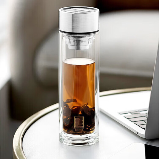 富光（FUGUANG）保温杯泡茶杯 轩宇双层保温玻璃杯·抗菌系列480ml BEST06-1098