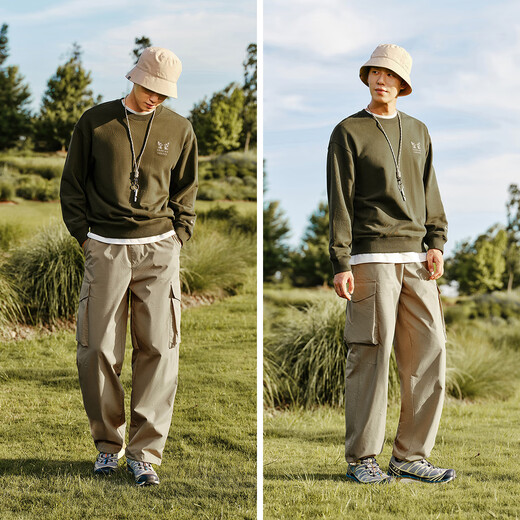 Semir casual pants men's mountain style loose straight pants big pocket couple style overalls autumn trousers 101524127204