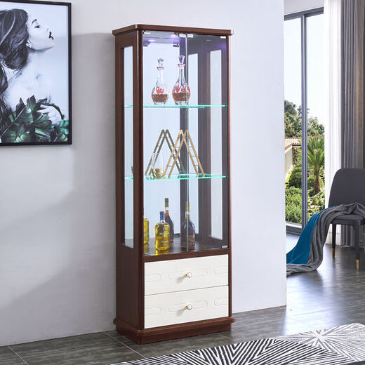 WEIMU New Wine Cabinet avec verrouillage contre le mur TV côté armoire décorative Multi-fonction Verre Multi-fonction Armoire Salon Double porte 698