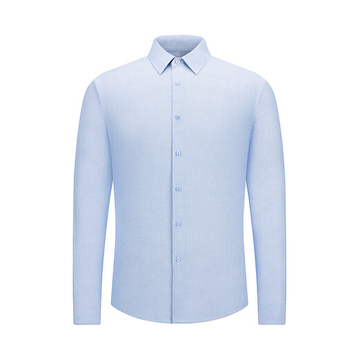 Youngor long-sleeved shirt men's 200 count wool-lined suede shirt moisture-absorbent quick-drying multi-functional shirt 2025 new blue strip VLRM119691HBY 41 (175/96Y)