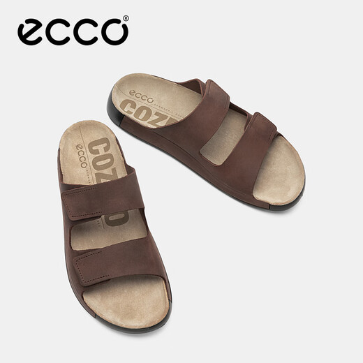 Ecco Sandals Men Summer Houghtable Light Sole Sole Casual Cowhide Sandales Como 500904 COULAGE COURCE 41